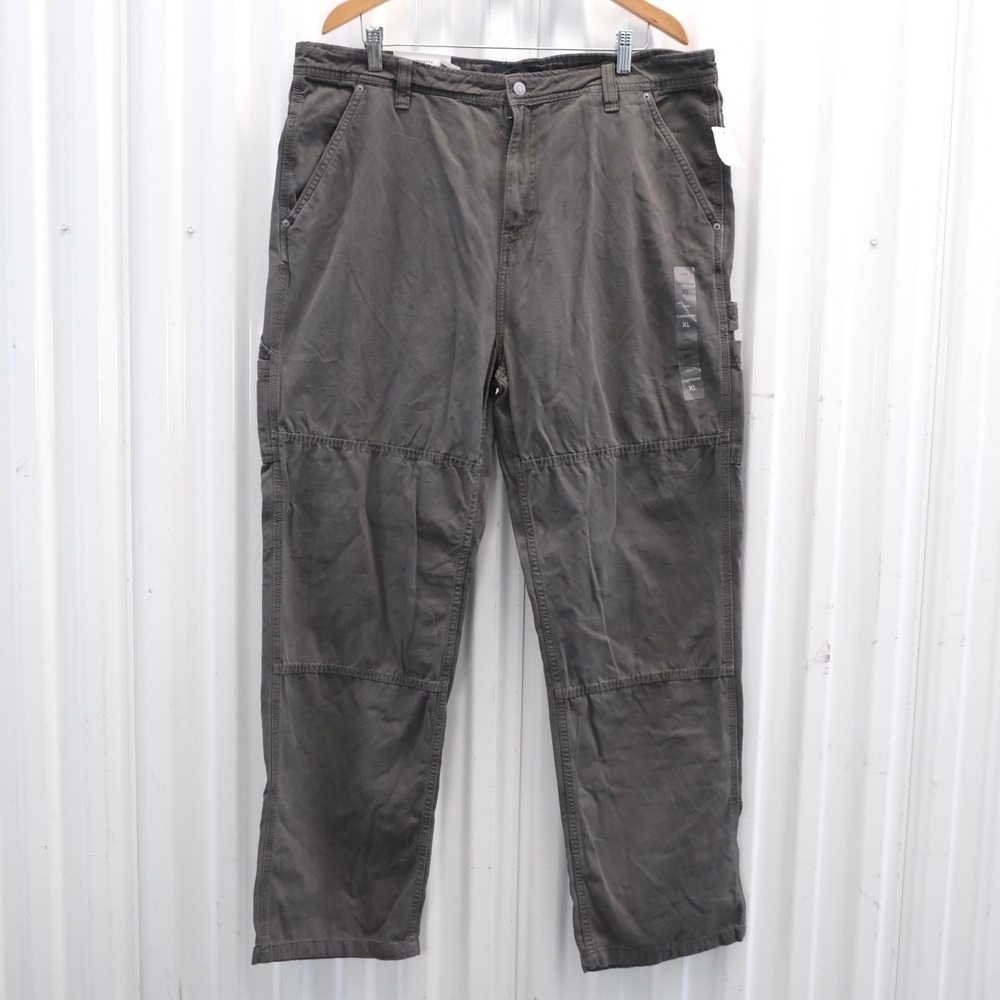 Aeropostale Carpenter Pants Mens XL Gray Cotton‎ Blend Workwear Relaxed Fit